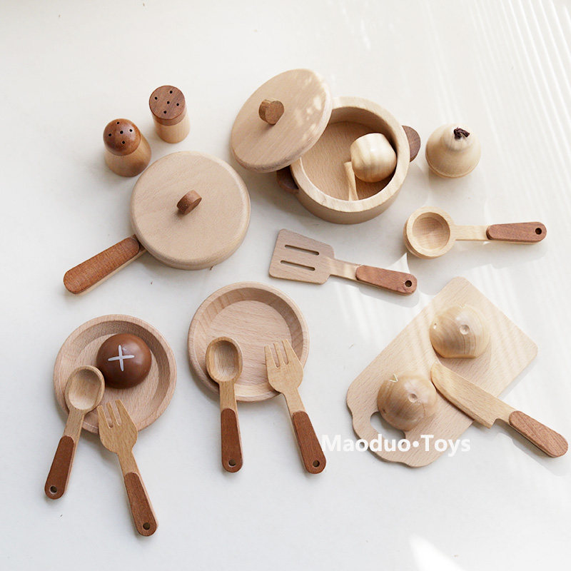 Kitchen Appliances Cooking - Maoduo Toys Beech Wooden Kids Kitchen