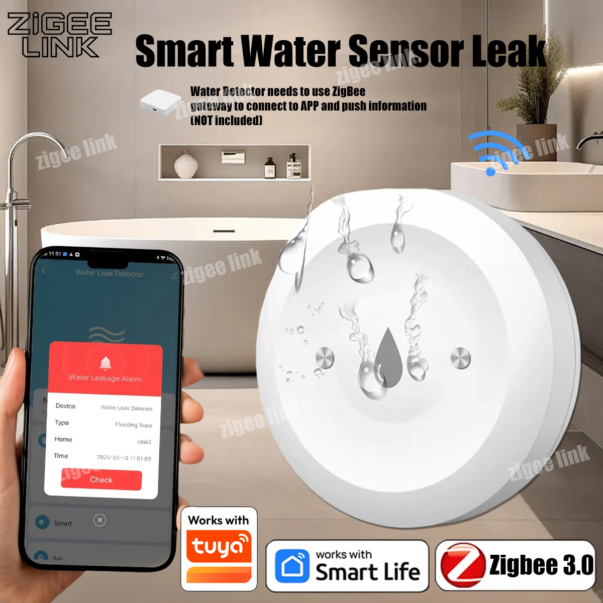 Smart Water Leak Sensor For Tu - Kitchen Appliances Video review and price