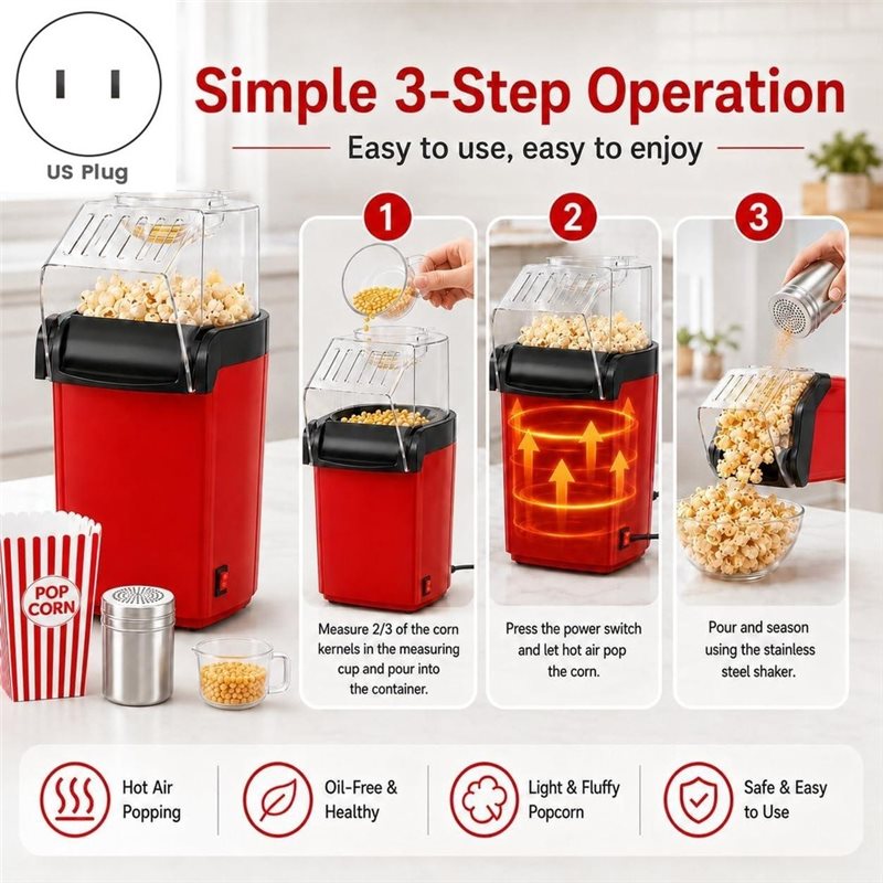 A83G-Hot Air Popcorn Maker Wit - Air Popcorn Maker review and price