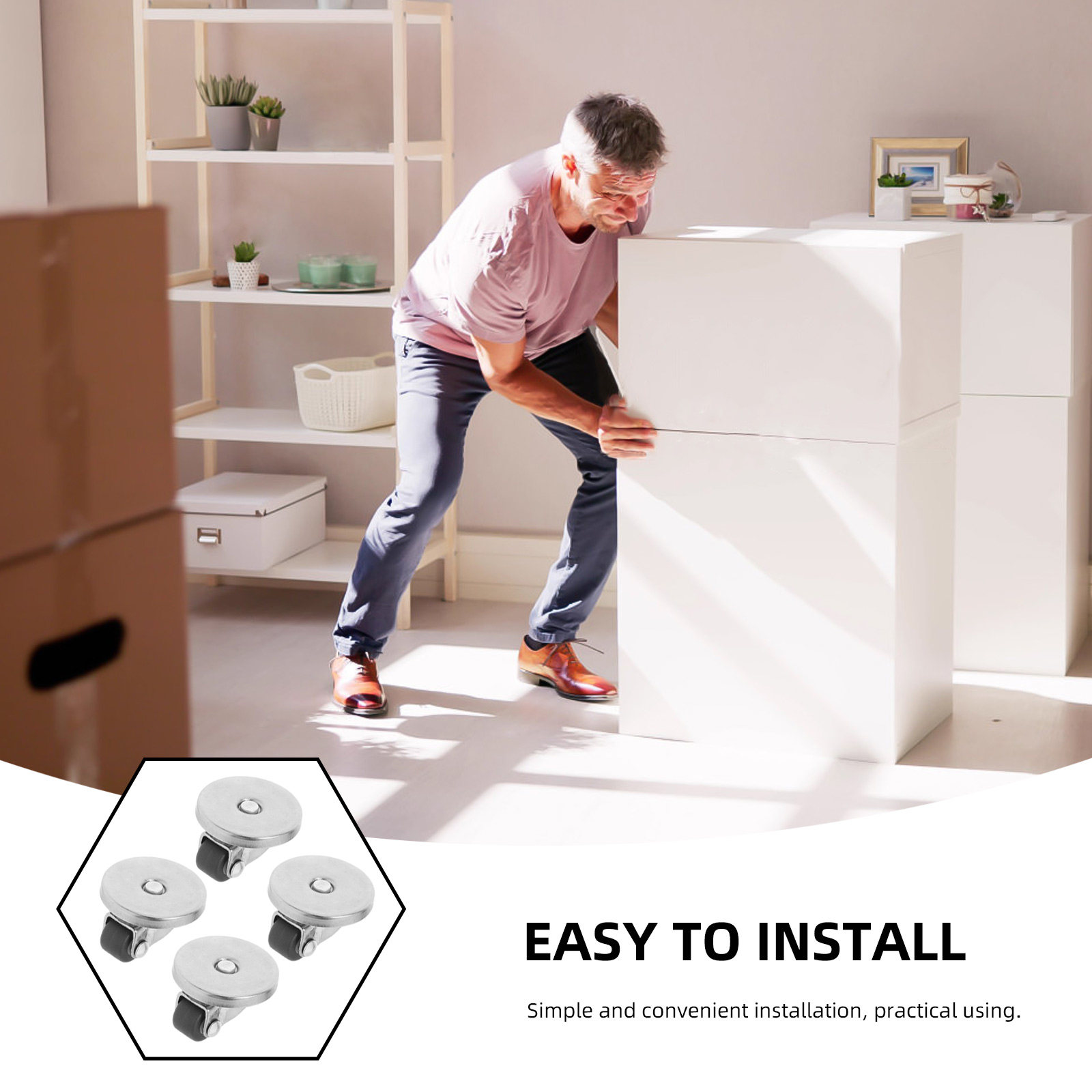 4Pcs Self Adhesive Mini Caster - Kitchen Appliances Small review and price