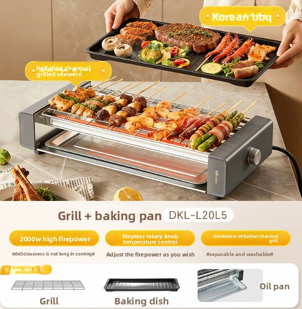 Home Smokeless Electric BBQ Gr - Raclette Grill Table review and price