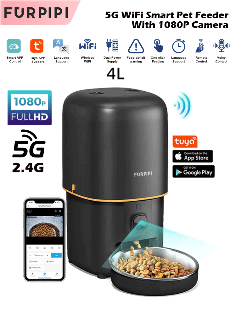Automatic Cat Feeder Camera Pe - Kitchen Appliances Video review and price