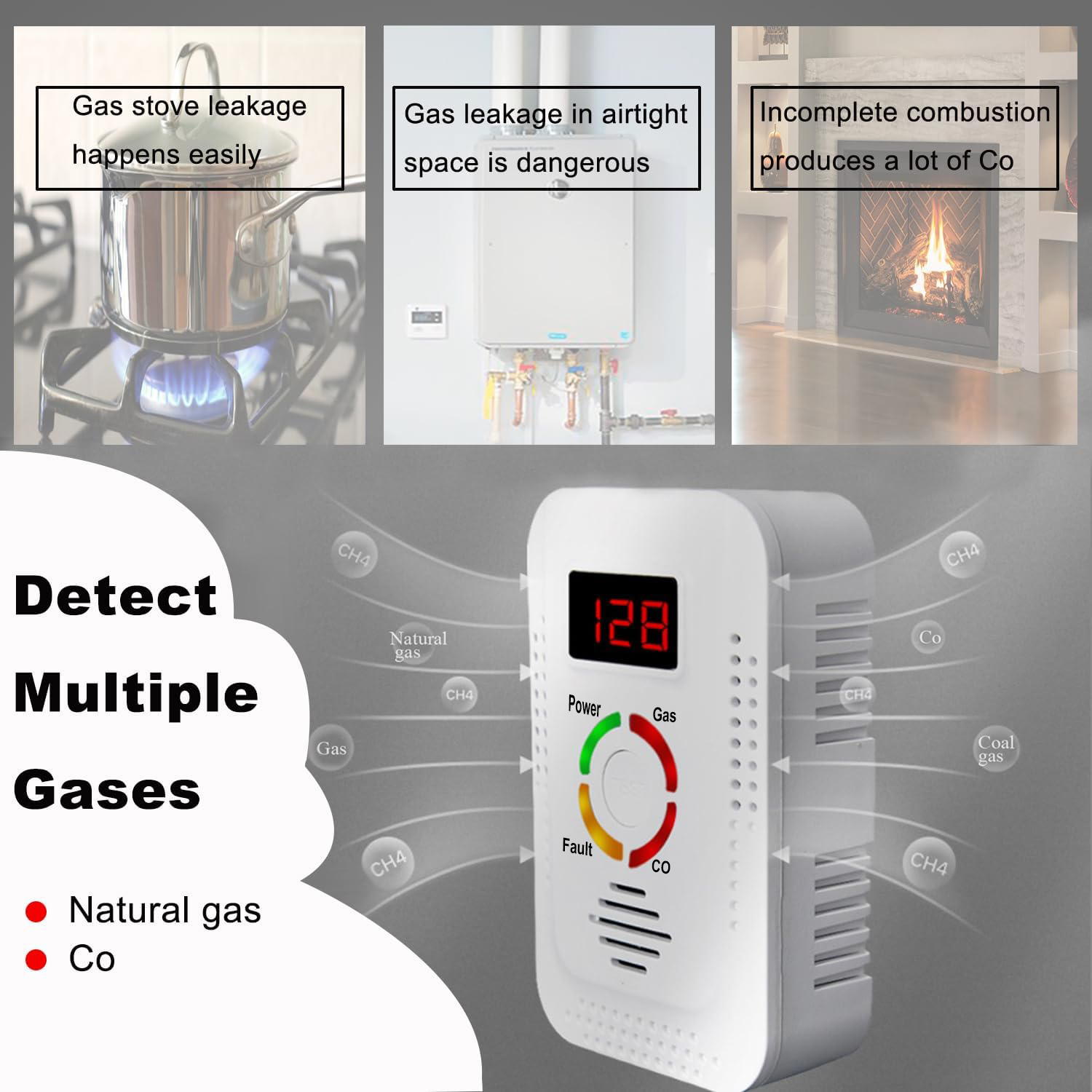 Natural Gas Detector 2in1 And  - Kitchen Appliances Video review and price