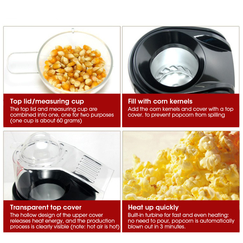 Mini Automatic Hot Air Popcorn - Air Popcorn Maker review and price