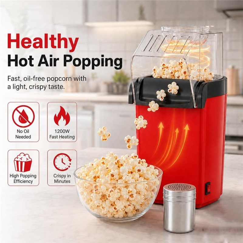 Promotion!Oil-Free 1200W Hot A - Air Popcorn Maker review and price
