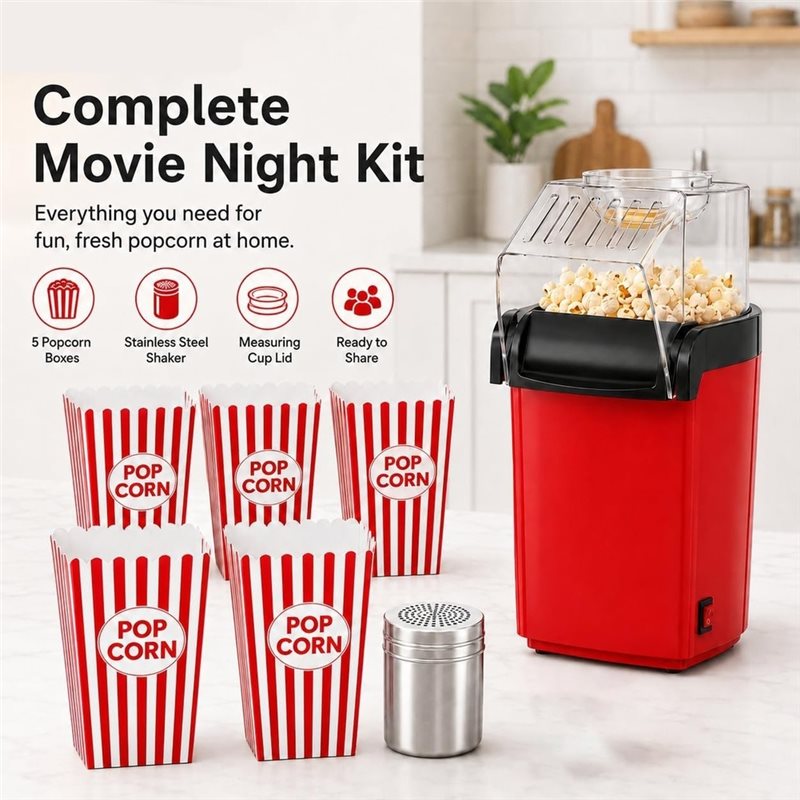 Promotion!Oil-Free 1200W Hot A - Air Popcorn Maker review and price